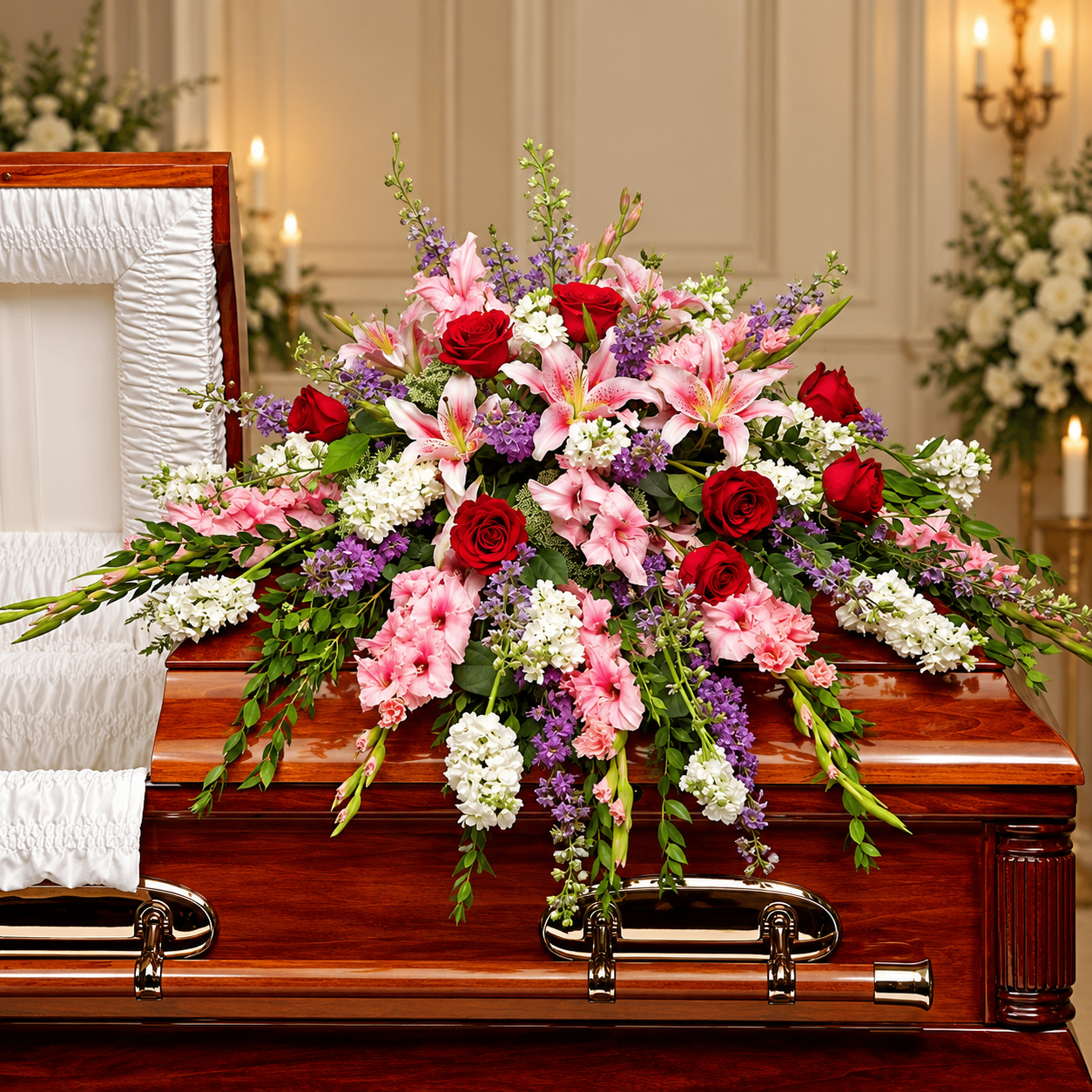 Perfect Pastoral Casket Spray