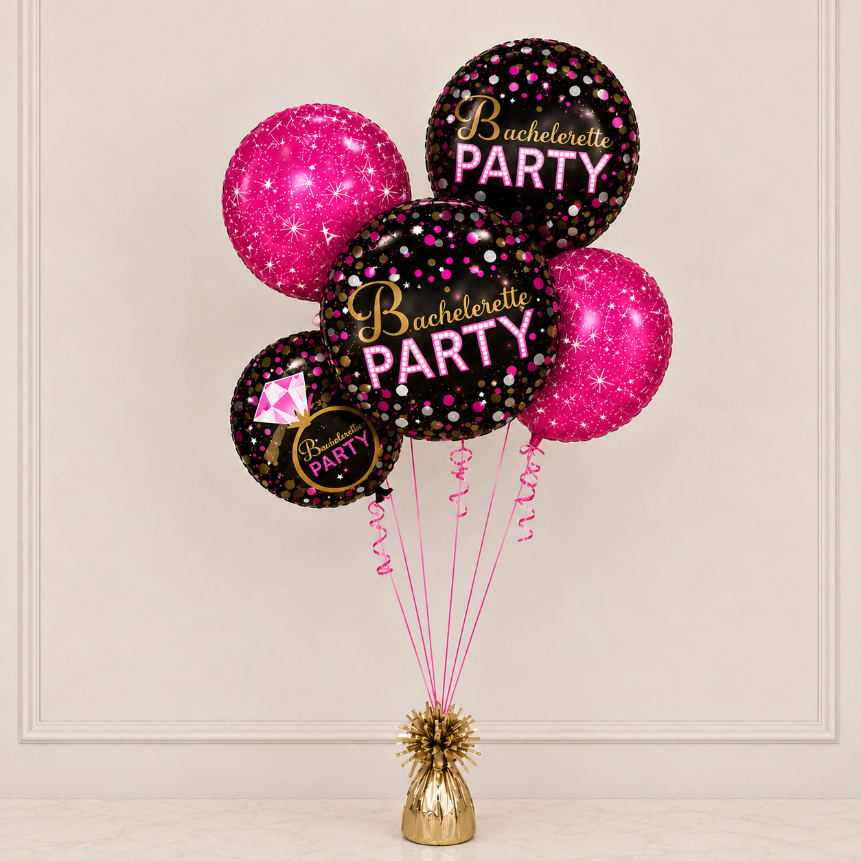Pink Midnight Balloon Bouquet