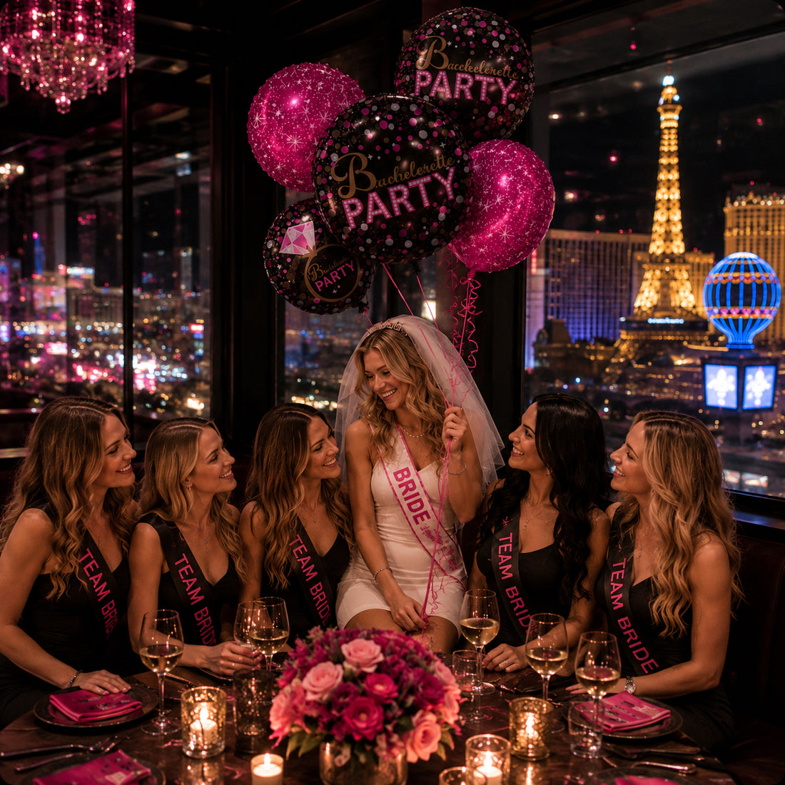 Pink Midnight Balloon Bouquet