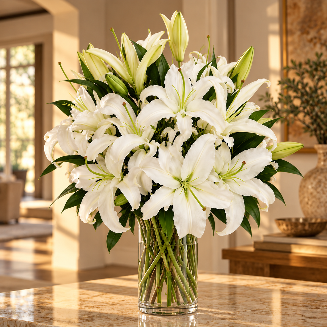 Classic White Lilies